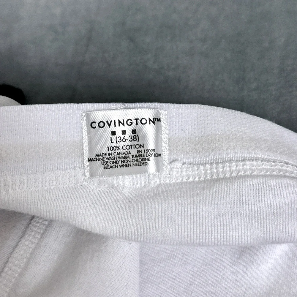 Vintage Covington Briefs Large 36-38 Pouch Pocket White Cotton Sears Underwear
